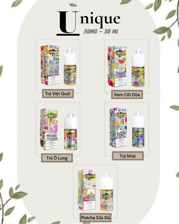 Tinh dầu Unique Tea Juice Saltnic 30/50MG/13 Vị