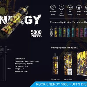 Energy 5000 hơi - Pod 1 lần