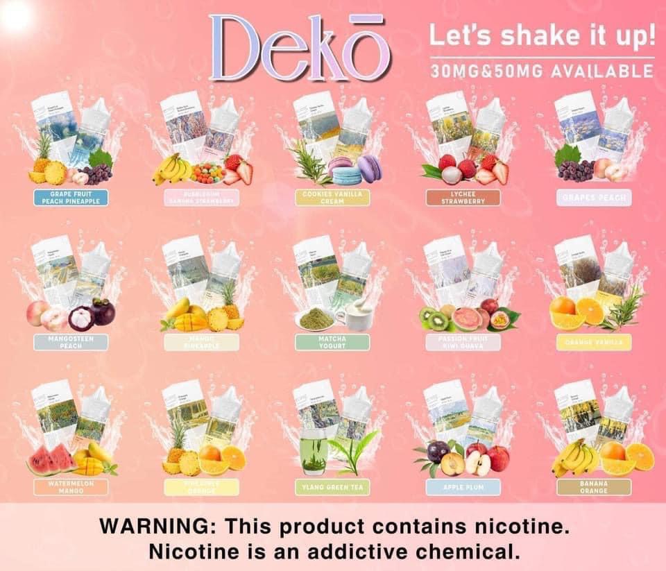 DEKO Juice Saltnic 30/50MG (25 Vị)