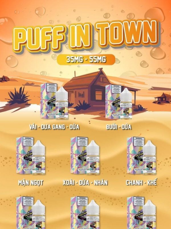 Puff in Town (PiT) Juice 35/55MG Chính Hãng - 8 Vị Hoa Quả