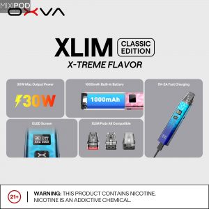Oxva Xlim Classic Edition 30W Pod Kit Chính Hãng - Giá Rẻ - 10 Màu Mới